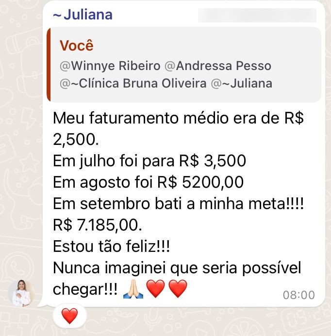 Aluna relata faturamento saindo de R$ 2.500 para R$ 7.185 em setembro